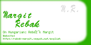 margit rebak business card